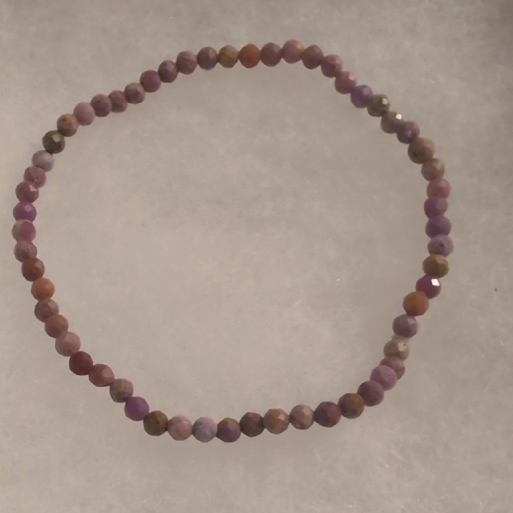 Faceted Phosphosiderite Stretch Bracelet